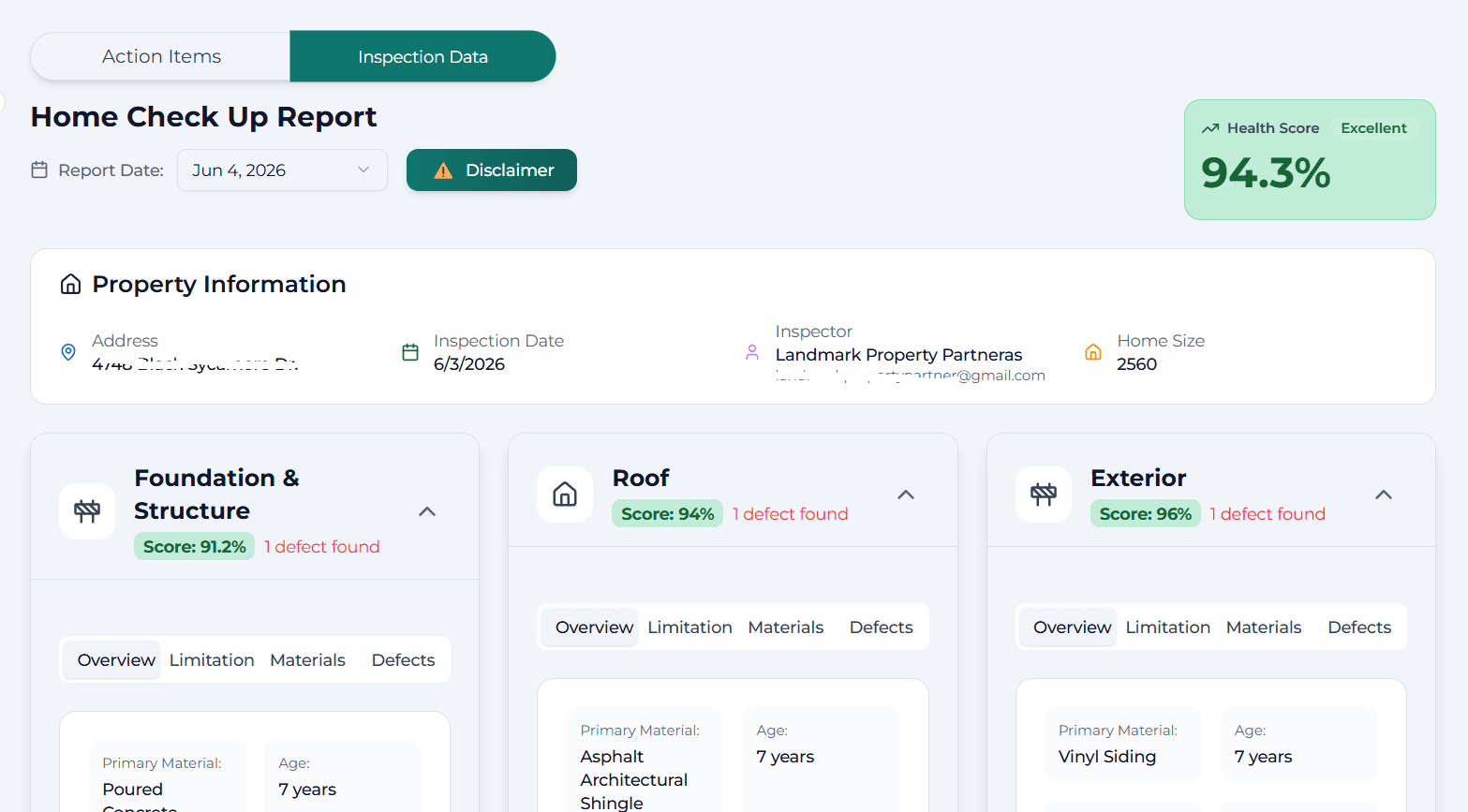 HomeDaddy portal dashboard